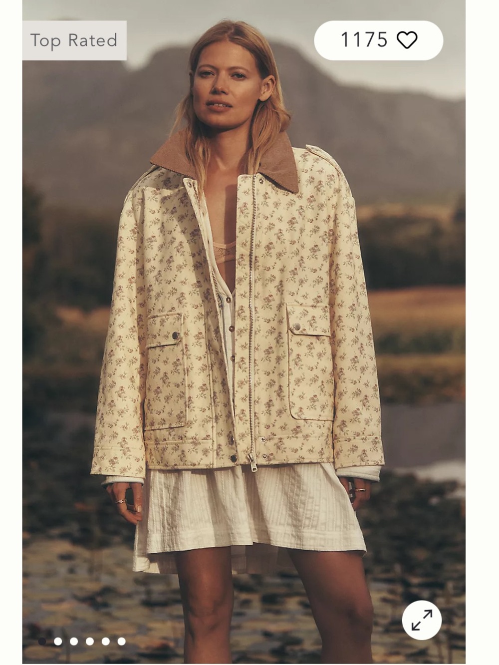 NWT Size M - Avec Les Filles Floral Utility Jacket 100% Cotton (NWT US$ 158) - Picture 2 of 16